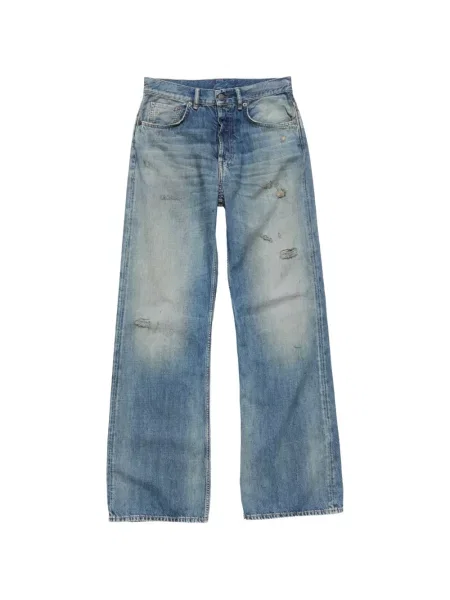 Blugi Acne Studios zdrențuiți albastru