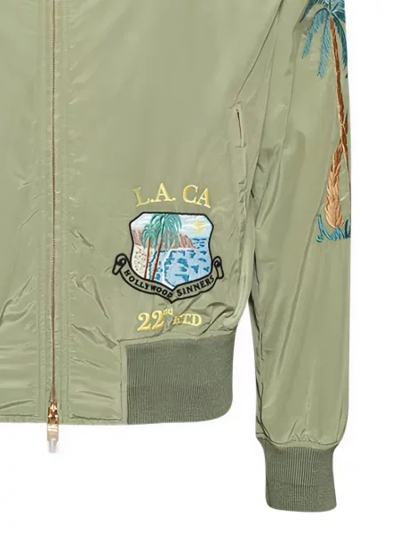 Geacă bomber Amiri cu broderie verde