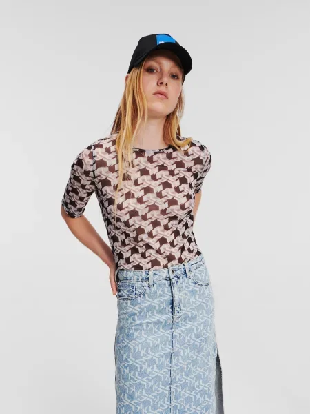 Karl Lagerfeld Jeans Majica kratkih rukava bijela