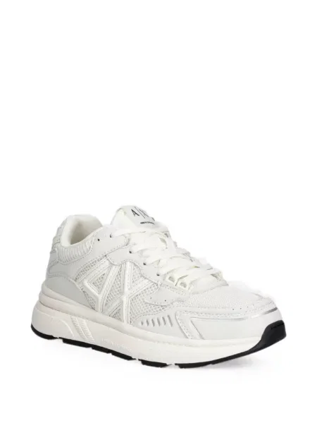Sneakerși Armani Exchange plasă cu autograf alb