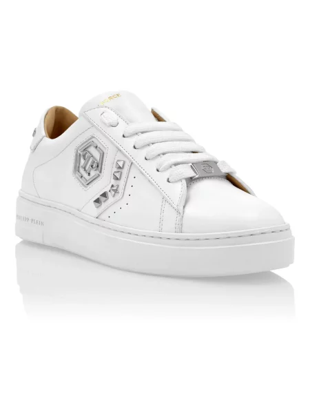 Sneakersy Philipp Plein skórzane białe