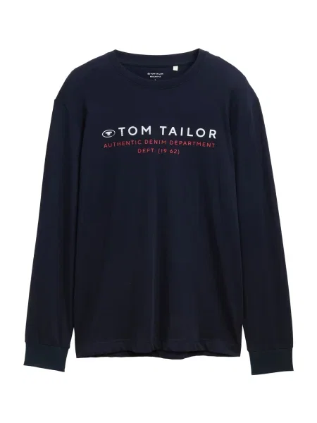 TOM TAILOR Majica temno modra / rdeča bela