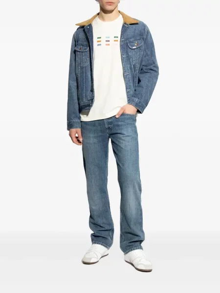 Blugi drepți Paul Smith albastru
