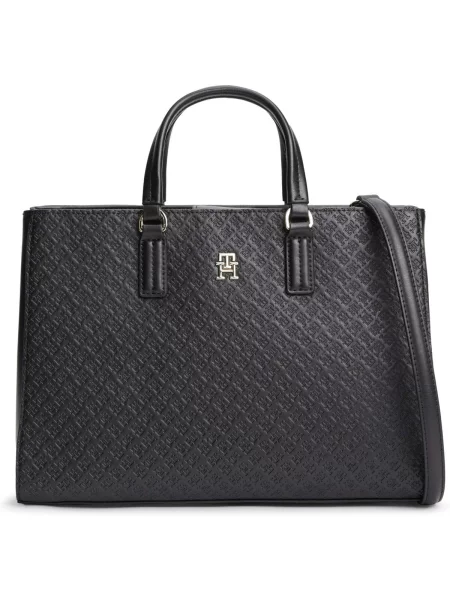 Tommy Hilfiger Kabelka Th Daily Satchel Mono čierna