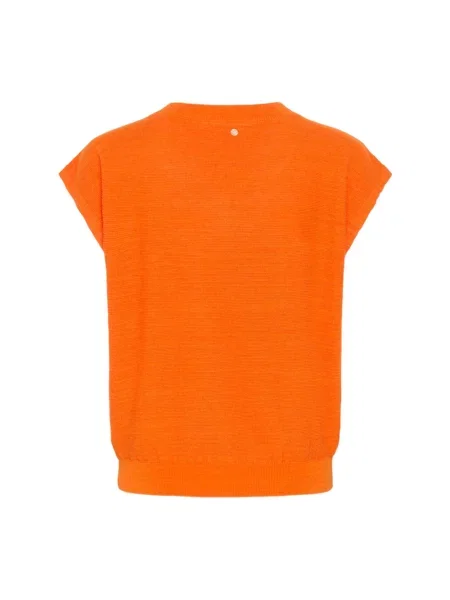 Dzianinowy sweter Cream pomarańczowy