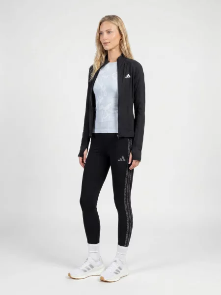 Csíkos ruha Adidas nyomtatás fekete