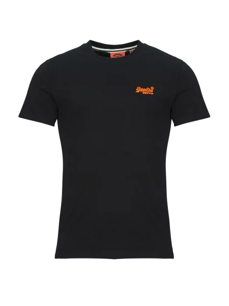 Majica Superdry s kratkimi rokavi z avtogramom črna