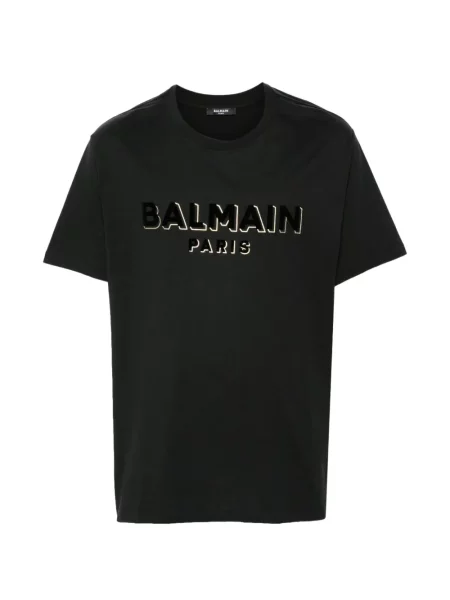 Póló Balmain nyomtatás fekete