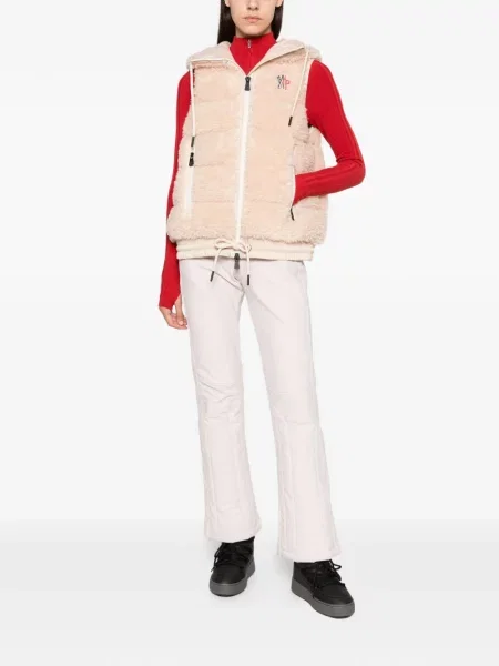 Matlasat vestă Moncler Grenoble din piele de oaie