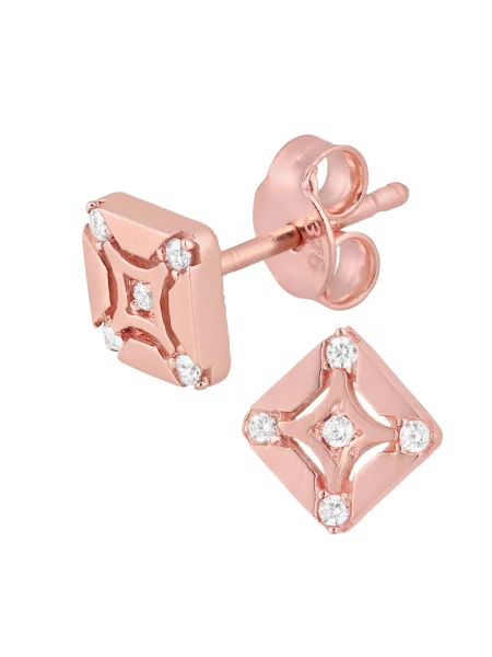 DIAMANT LETERNEL Fülbevalók Ohrstecker aus Roségold mit Zirkonia in Roségold arany rózsaszín