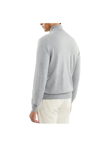 Sweter z golfem Fay wełniany szary