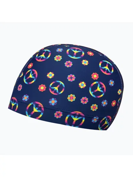 Детска шапка за плуване RAS Patterned Elastane lola синьо