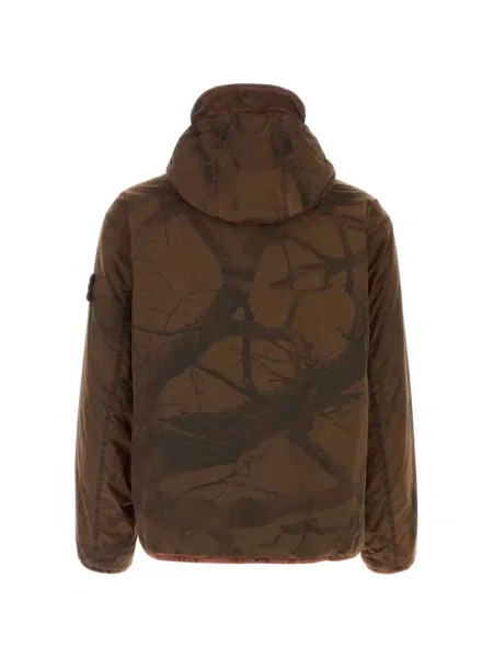 Geacă parka Stone Island cu strasuri maro