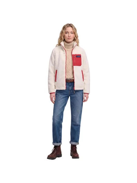 Fleecová fleecová mikina Superdry biela