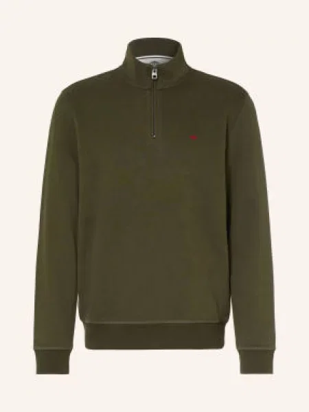 Fynch-Hatton Bluza Dresowa Typu Troyer gruen oliwkowa