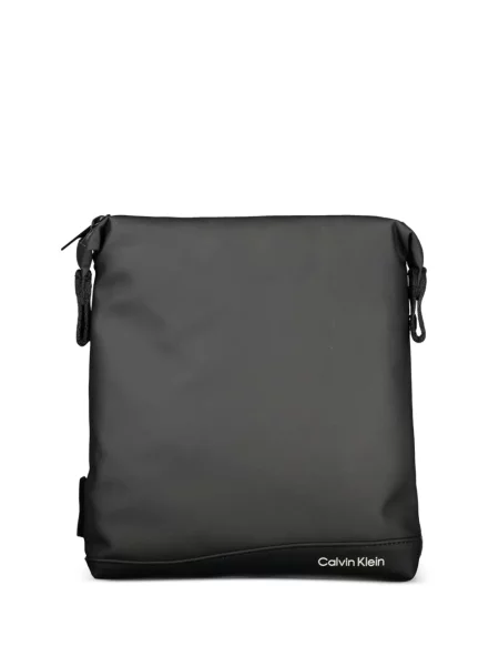 Crossbody táska Calvin Klein autogrammal fekete