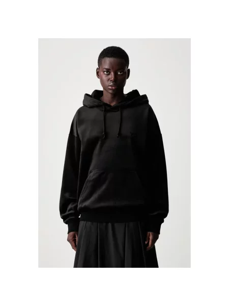 Bluza z kapturem Y-3 sztruksowa z kapturem czarna