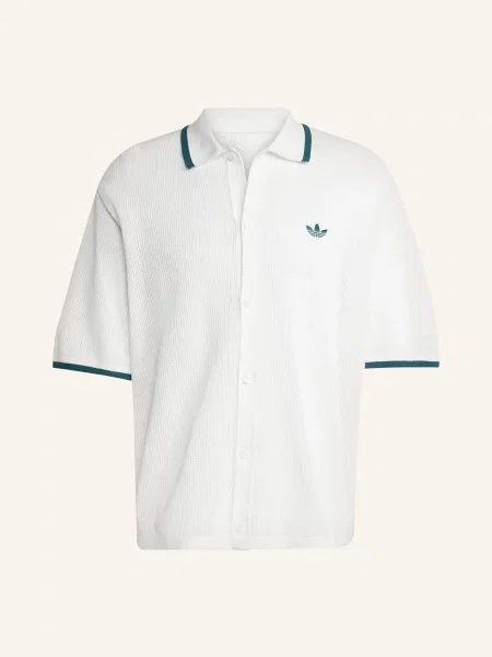 Adidas Originals Koszula Z Dzianiny Adidas Originals Button Down Loose Fit weiss biała
