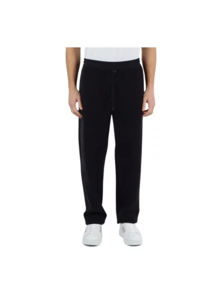 Spodnie Emporio Armani z logo niebieskie