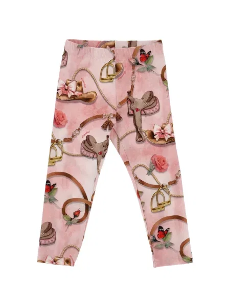 Legginsy dziecięce Monnalisa różowe