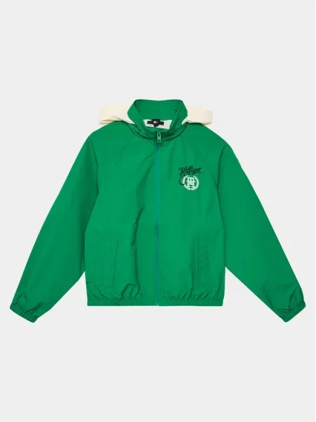 Tommy Hilfiger Wiatrówka Script Monogram zielony