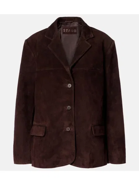 Geacă Staud din piele de căprioară maro