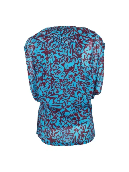 Bluzka Dries Van Noten z nadrukiem niebieska