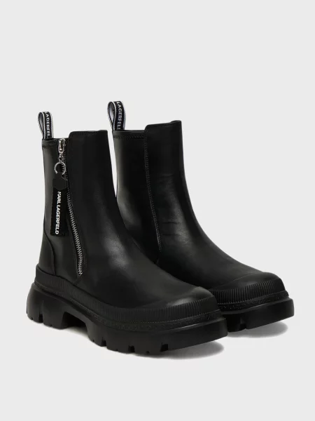 Кожаные сапоги Karl Lagerfeld черные
