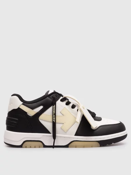 Шкіряні кросівки Out Of Office з логотипом Off-white білі