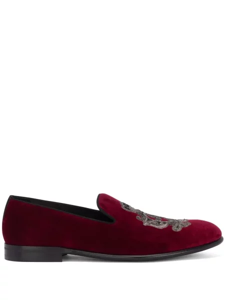 Papuci de casă Dolce & Gabbana cu broderie de catifea