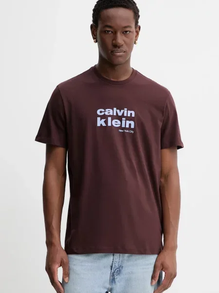 Calvin Klein kratka majica rjava