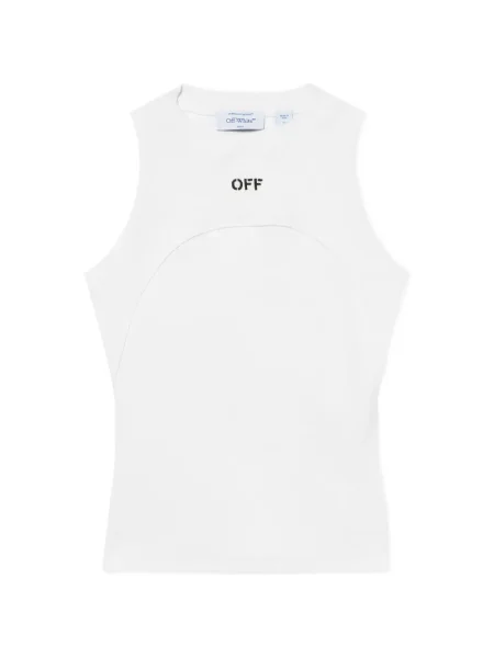 Podkoszulka Off-white prążkowana biała