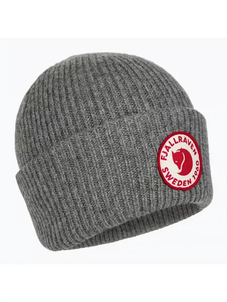 Шапка с логото на Fjällräven grey сиво