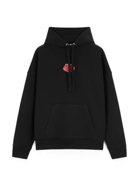 Суичър с качулка Fiorucci с принт черно