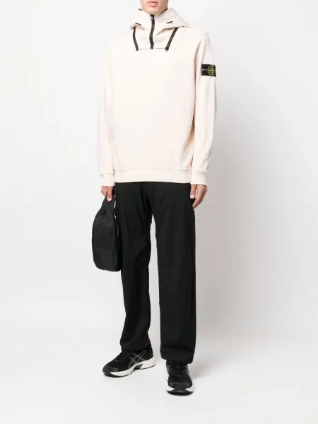 Hanorac cu glugă Stone Island cu strasuri roz