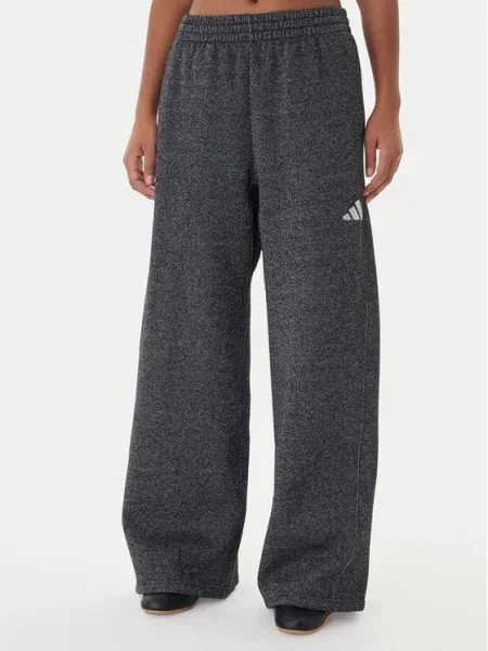 Adidas Долнище анцуг ALL SZN Holiday Glitter Fleece сив