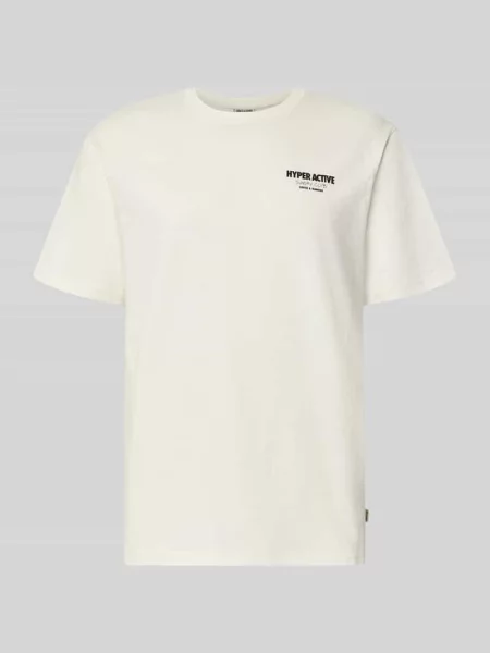 T-shirt o kroju relaxed fit z czystej bawełny model CAP' Only & Sons biała