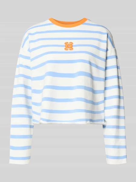 Bluza z naszywką z logo i zrolowanym brzegiem Smith And Soul błękitna