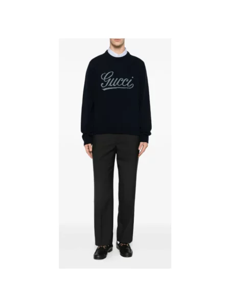 Sweter Gucci wełniany niebieski
