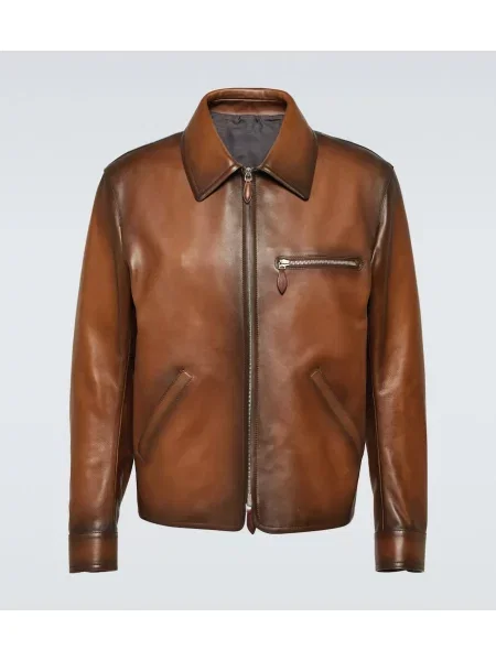 Кожено яке Berluti кафяво