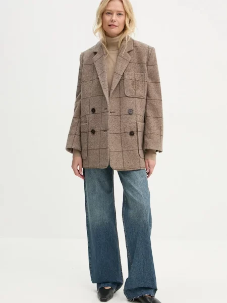 Светр з домішкою вовни By Malene Birger MOHSEN легкий гольф бежевий