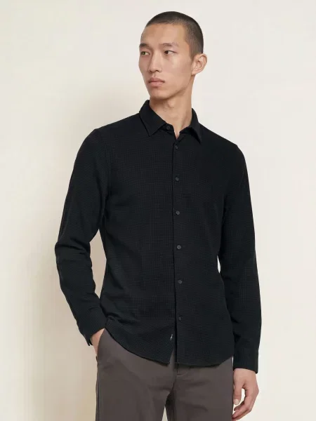 Marc O'polo Flanelová Košile Shaped Fit / hnědá černá