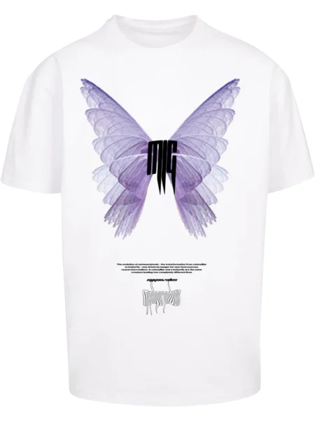 MJ Gonzales Marškinėliai Metamorphose šviesiai violetinė / juoda balta