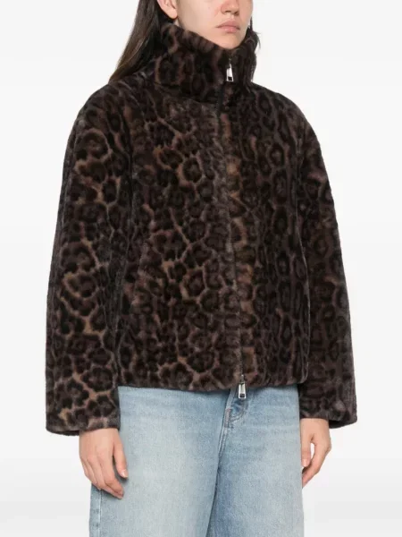 Geacă Apparis cu imagine cu model leopard maro