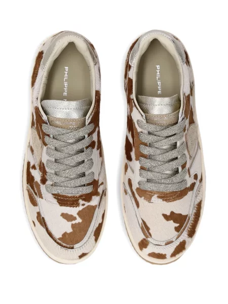 Sneakerși Philippe Model Paris din piele cu imagine alb