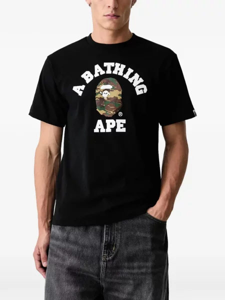 Tricou A Bathing Ape® cu imagine negru