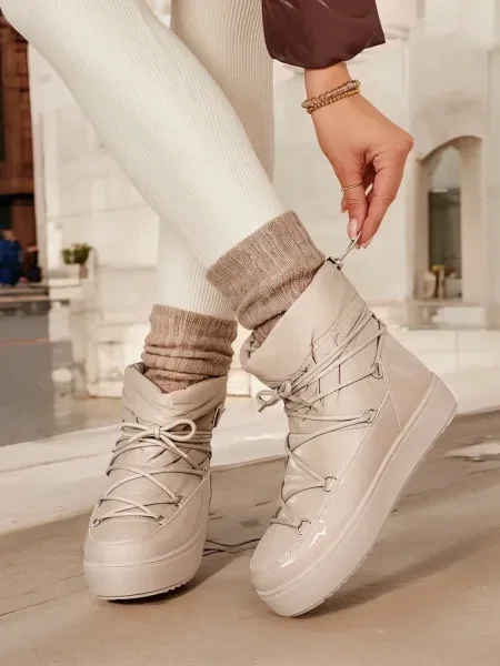 Slip on sněžné boty Resti hnědé