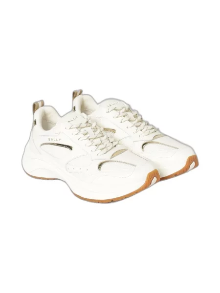 Sneakersy Bally skórzane beżowe