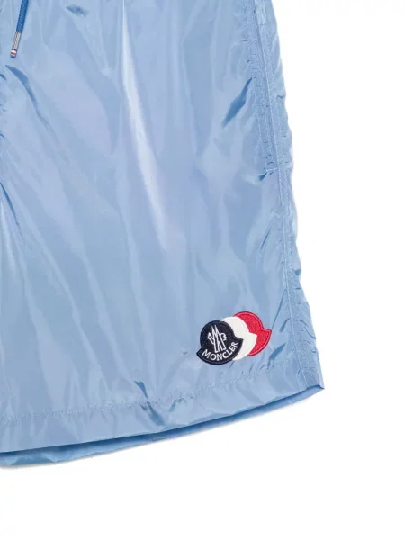Slip de baie Moncler cu autograf albastru
