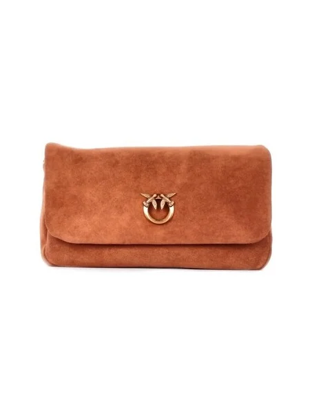 Pinko Geantă pe umăr CLICK SOFT HANDLE | piele întoarsă maro